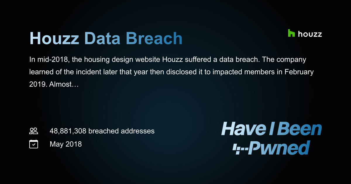Have I Been Pwned: Houzz Data Breach