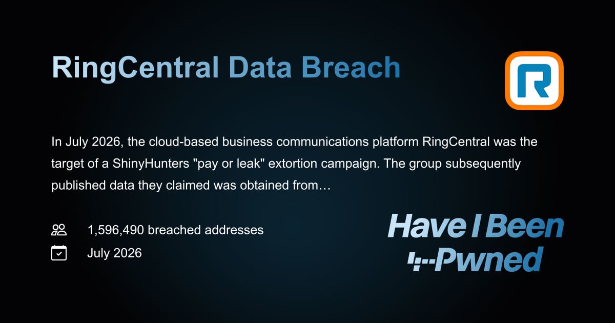 RingCentral Data Breach Exposes 1.6 Million Accounts